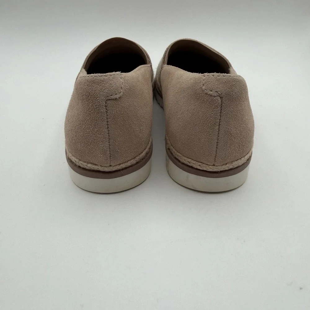 Clarks Serena Paige Women's Slip-on Espadrille Shoes 6 Tan White Nautical 14786